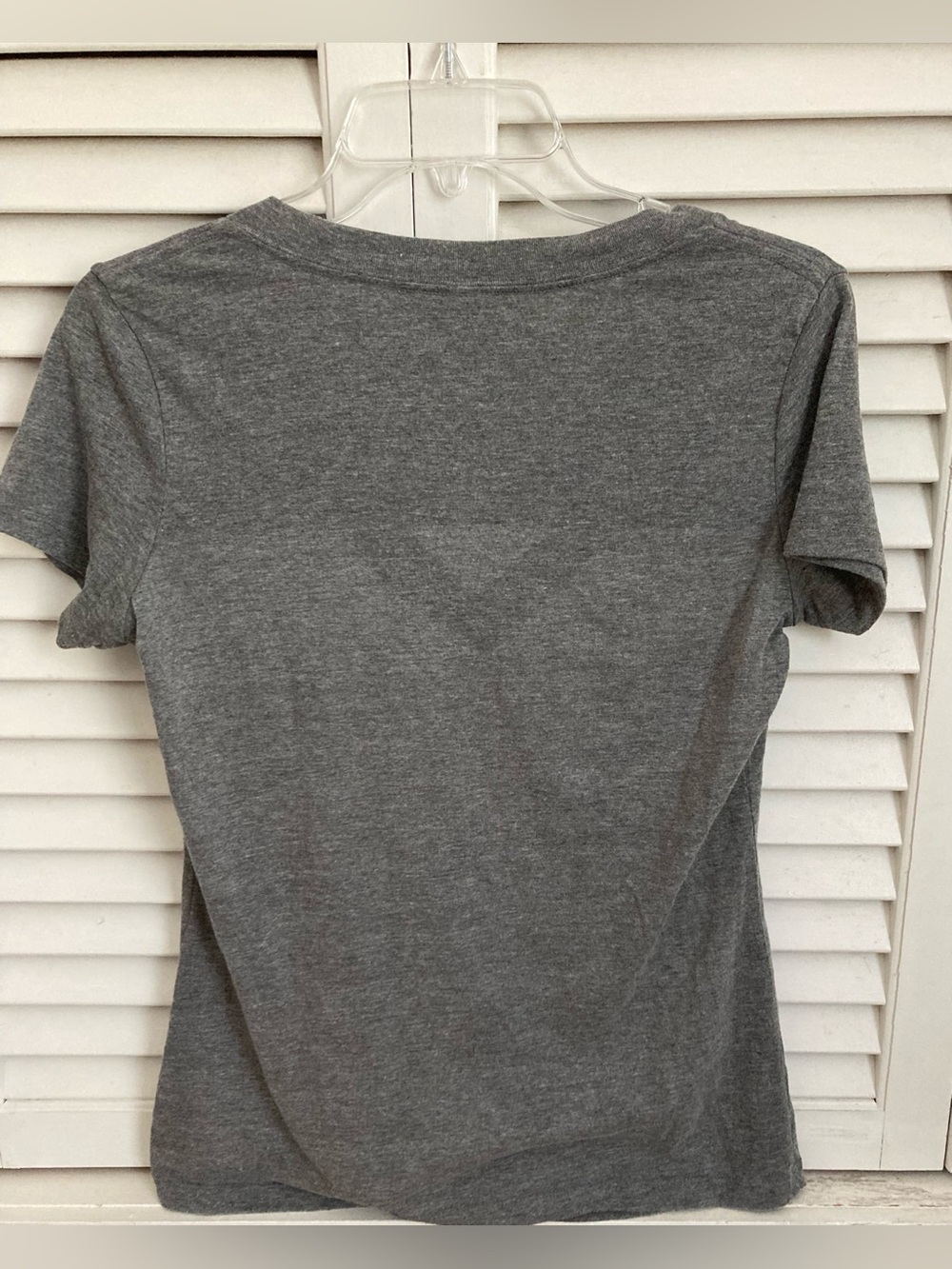 Next Level Apparel Gray V-Neck Tee with Hot Pink Miami Beach Love Graphic - Picture 5 of 5